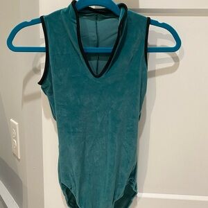 Teal Velvet Leotard